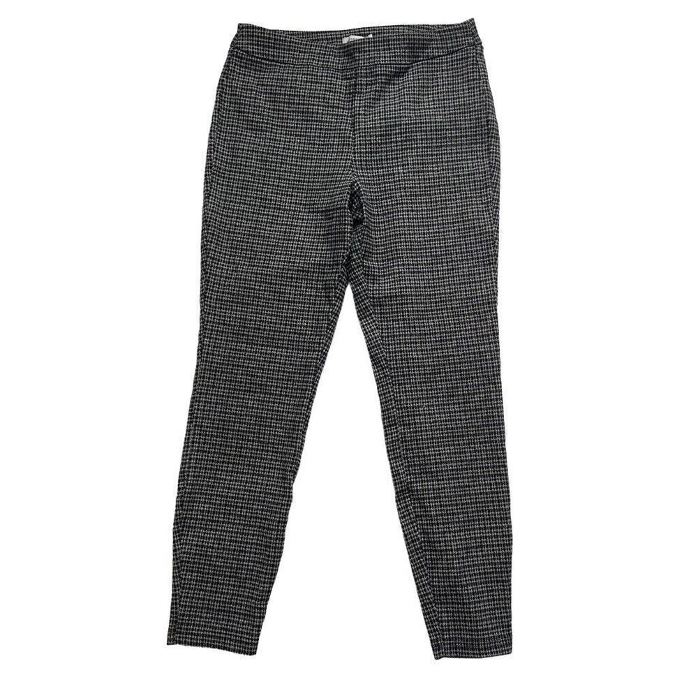 Nanette Nanette Lepore Womens Pull On Metallic Houndstooth‎ Pants Preppy Medium